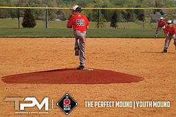 Youth Baseball Player Throwing off of Portable Baseball Mound